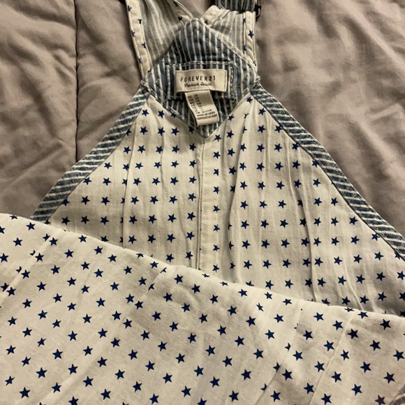 Forever 21 Stars & Stripes Shorts Overalls - Picture 2 of 2